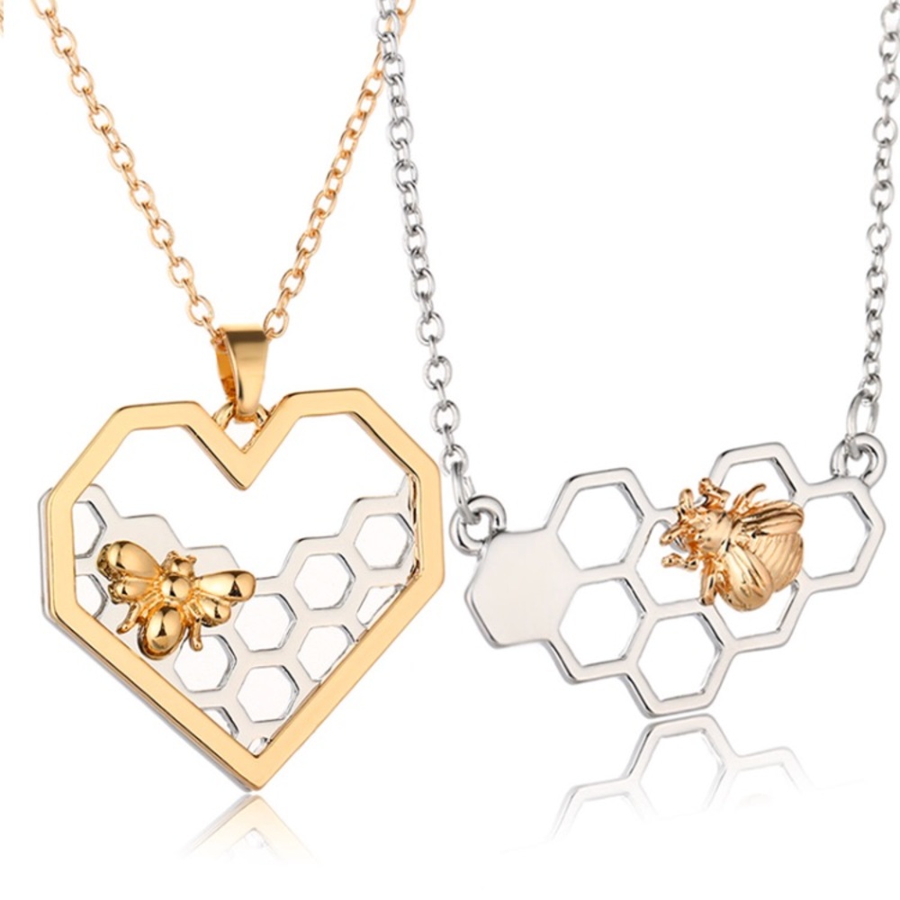 Busy Bee and Honeycomb Necklace